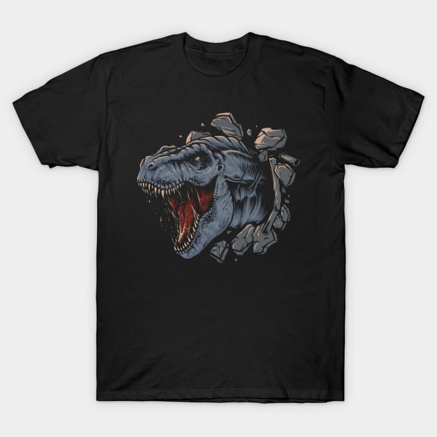 The head of a T-Rex T-Shirt by WorldDinosaurs